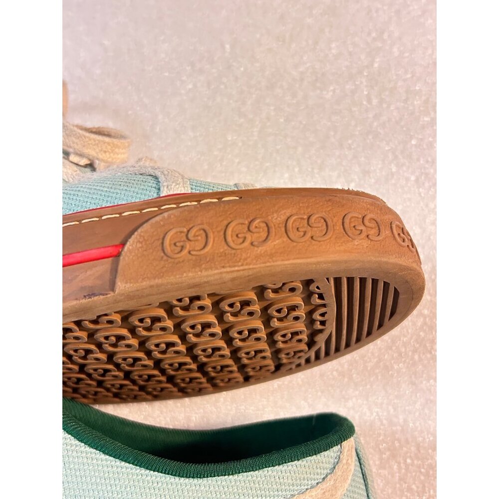 Gucci Tennis 1977 'Blue Cotton Trainers Sneakers UK 6.5 Fits Womens 9 US 9 Men's - Picture 6 of 11